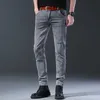 Jeans masculin jeans décontractés hommes pantalons de jean élastique droits marques de mode polyvalente pour hommes longs y240507