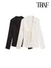 Women's Blouses -Soft Shirts With Ties For Women Lapel Collar Long Sleeves Female Chic Tops Sexy Fashion