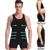 Erkekler Zayıflama Vücut şekillendirici karın göbek kontrolü Shapewear yelek modelleme iç çamaşırı bel eğitmeni cincher düzeltici duruş korse 240506