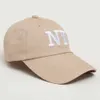 Ballkappenbrief NY Baseball Cap Frauen Männer Sommer gebogene Rand Feste Farbe Baumwoll -Schnapphüten Uniex Outdoor Sport Hip Hop Hut D240507