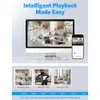 보안 카메라 시스템 유선 1TB 하드 드라이브 및 4X 1080P HD IP 66 야외 CCTV 카메라 100 피트 야간 비전 스마트 재생 모션 경보