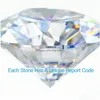 Pedras preciosas 3x510x12mm branco d cor vvs1 pedra moissanita cortada em esmeralda com jóias de entrega de certificado dhglo