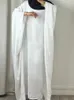 Ramadã Eid Khimar Butterfly Butterfly Batwing Abaya Dubai Luxo Turquia Islã Muslim Kaftan Modest Dress for Women Ka Damen 240506
