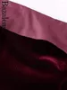 Robes décontractées 2024 femmes officielles patchwork rouge en velours mini robe sans bretelles zipper zipant vin élégant