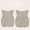 Rompers New Summer Baby Girl Cotton Bodysuit Cute da ciliegia da ciliegia Servetta per bagliore Triangolo neonato Triangle Cucili che strisciano H240507
