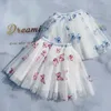 tutu Dress Summer New Girls Mesh Skirt Pastoral Three-dimensional Butterfly New Cute Toddler Girl Party Tutu Skirts Korean Tulle Skirt d240507