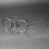 O occhiali da sole cornici di alta qualità in titanio vetri da prescrizione telaio da donna designer designer occhialisi rotonda occhiali piccoli dimensioni