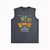2024 Mens New Designer Tops Tops Модный бренд высококачественный рукавиц T-рубашки Summer Cotton Hetchablese Vest ZJBAM005 Кокосовое дерево Весов Печатные жилеты S-XXL