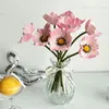 Decorative Flowers 1 PCS 29cm Artificial Poppies Realistic Handmade Flower Arrangement Elegant Real Touch Simulation Floral