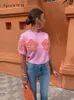 T-shirt féminin à la mode 3D Pull de femmes en tricot floral élégant