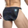 Cuir sexy gay mâle bikini hommes sous-vêtements brefs et maillots de bain tout en un.Vous pouvez l'utiliser comme sous-vêtements ou Swimwearup pour vous.240506