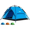 Pop Up Camping Tent 4 personnes Tentes automatiques pour instantanés de randonnée à vent étanche instantanée 240419