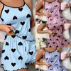 Dames slaap lounge dames kleding pyjama tweedelig pak zomer zomers sexy vrije tijd halter tanktop shorts meisjes comfortabele print huiskleding pak