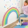 Stickers Grote regenboogwandstickers voor kinderkamer decoratie behang gigantische regenboogsterren stickers keren verwijderbare vinyl muurschilderingen kwekerij decor decor