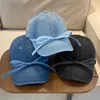 Capes de balle Nouveau Sweet Bow Hot Diamond Loved Denim Baseball Caps Unisexe Corée Version Niche Ins Popular Casual Versatile Womens Hats Y240507