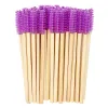 Wimpers 100 PCS Professionele bamboe handgreep wegwerp wimperborstels wenkbrauw extension mascara Wands applicator vrouwen make -up tools