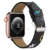 Tiras de grife bandas de relógios de presente para a banda de relógio Apple 45mm 42mm 38mm 40mm 44mm 49mm Bands Bandas de couro pulseira Moda L Flor Square Pulset Iwatch 8 7 6 5 4 SE