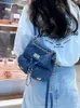Sacs d'école MIYAGAWA Chaîne de mode sac à dos 2024 Denim polyvalent Multi Pocket Mini Sweet Cute Girls Causal Backpacks