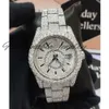 41 mm neue Marke ICED Out Watch Edelstahl funkelnde handgefertigtes Bust Down VVS Moissanite Uhren für Modeschmuck