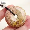 Pendant Necklaces 40 Mm Natural Coral Stone Chrysanthemum Reiki Healing DIY Retro Necklace Earrings Jewelry Accessories Gift Making BF648