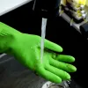 Handschuhe 1 Paar Haltbare Gummihandschuhe Küchenhandschuhe zum Waschen von Geschirr lang dicke Schutzreinigung Handschuhe für Frauen Geschirrspülen
