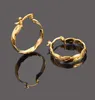 22k 23k 24k thai baht fin jaune solide Gold GP Boucles d'oreilles Hoop E Inde Brinry Brincos Top Quality Wave7449255