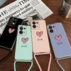 Case di telefonia cellulare Una custodia per telefono silicone del cordone Croce Pink Heart per Oppo Reno 8t 8Z 8 6 7Z 6Z 7 6 Pro 9 Pro 8 Pro 5k 5 Pro 9 Pro Plus Cover