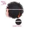 Indian Human Hair Drawring Ponytail Updo Clip In Afro Puff Short Afro Kinky Curly Chignon Bun Non-Remy 240507