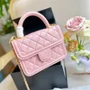 Chanei 2022SS Designer Women Mini Bag Leather Classic Flap Diamond Lattice Tote Fashion Small Golden Ball Justerbar band Crossbody Cosmeti