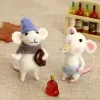 Craft Diy Mouse Rice de lana Felting Juguete Doll Kit de aguja Poked Kit de lana Kits de lana no fingido Bag Bag Fantent Toy Regalo