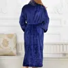 Dames slaap lounge koraal fluweel lange rok en kimono winter warme flanel avondjurk badkamer casual pyjama's intiem ondergoed dik huis kledingl2405