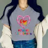 T-shirt féminin Ladys Fashion V-Neck Fluorescence Love Mermaid Ma Sera Bonito Flower Graphic Girl Karolg Singer t Casual Shirts D240507