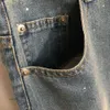 Jupe de créatrice Joupes de la marque de la marque de la jupe de jean de la marque LETTRES brodées LOGO SUMME FEMME OVSERCUR