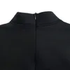 Vestidos casuais vestido preto mulheres 2024 longa cintura alta tira de manga de saia grande roupão jovem luxuroso vestido feminino outono primavera