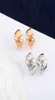 Nieuw merk Pure 925 Sterling Silver Jewelry for Women Rose Gold Earrings Luxury Gold Clip Ear Stud Earrings Design Summer3623439