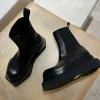 Bottes de chelsea chaussures de femmes épaisses semelles plate-forme en cuir bottines de cheville décontractées bottes plate-forme p25d50