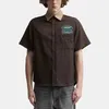 Mode Rhuder-Designer-Shirts 2024 neuer Frühling/Sommer vertikaler Streifen-Polo-Hemd bestickter Buchstabe Tasche Lose Kurzarm T-Shirt