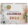 Kalender 2024 Wandkalender Familienmonatliche Spiralkalender Planer Zeitplan für die Liste Agenda Schreibtisch Kalender Organisator Office Wohnheimdekoration