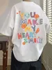 T-shirts masculins vous faites mon coeur le lettre de fruit t-shirt graphique T-shirt hommes lâche décontracté slve d'été tshirt harajuku coton respirant ts h240506