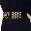 Belts Belts Metal Bright Surface Hollow Chain Elastic Belt Twist Mirror Thin Female Womans Luxury 307K
