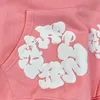 American Street Vintage 3D Foaming Wzorka bluzy z kapturem Men Y2K Harajuku Casual Joker Hip Hop Pullover Bluza Unisex 240506