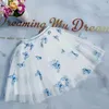 Туто платье летние девочки сетчатая юбка для пастырской трехмерной бабочки Новая милая девочка-малыша Тучка