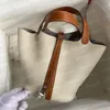 Picotin Lock 18 22 Tote Tas schouderontwerperzakken Emmer hoge kwaliteit echte lederen kalfsleer luxe h handtas dames mode portemonnee paarden mini