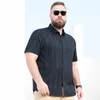 Camisas casuais masculinas Baisheng Fat Man Short Summer Summer Shirt