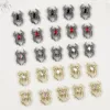 10PCS Luxury Alloy 3D Spider Nail Art Charms Rhinestones Jewelry Accessory Parts For Halloween Nail Decoration Manicure Supplies 240506