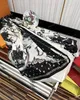 Cashmury Cashmere Silk Scarf Designer Scarf SCARF L Brand Letter Stampa Donna Scarpe Anello Scarf Sciame grande Stampa contrastante in bianco e nero