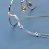 Couches de lunettes Femmes Femmes Rétro Gol Silver Silver Sungass Chains Lanyards Accessoires de lunettes Lunettes de soleil verres de verres de sangle de corde