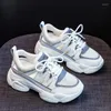 Sıradan Ayakkabı Fujin 7cm 2024 Hava Mesh Orijinal Deri Kadınlar Yaz Platformu Kama Nefes Alabilir Yumuşak Baotou Sandallar Moda Gizli Sneakers