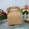 Opakowanie prezentów 10pcs Kraft Paper Portable Cake Boxes Candy Paking Torby imprezowe Favors Box na ślubne urodziny