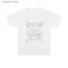 T-shirt pour femmes Vêtements de base Sexy FA FAL FAL T-shirt Devil Bear imprimé High Strt Ladies Harajuku Vêtements H240507